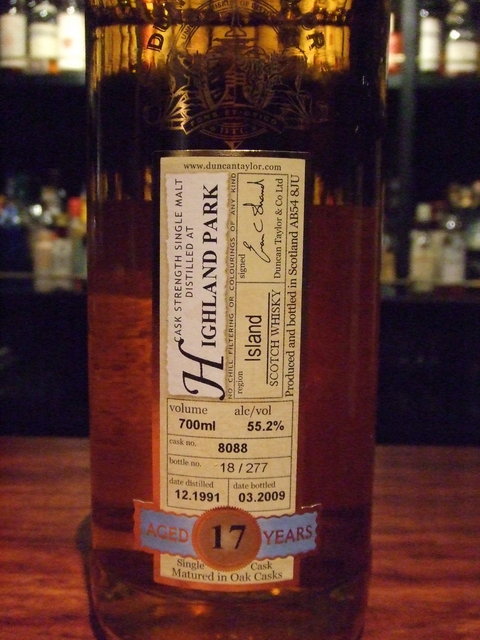 ダンカンテイラー ピアレス ハイランドパーク 17年 55.2％ | Bottle Collection | 名古屋伏見のオーセンティックな